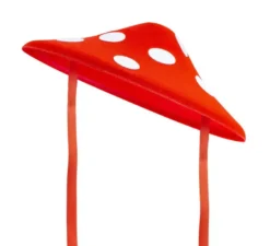 Cappello in feltro a forma di fungo rosso