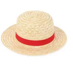 Cappello in paglia con fascia rossa