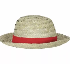 Cappello in paglia con nastro rosso per adulto