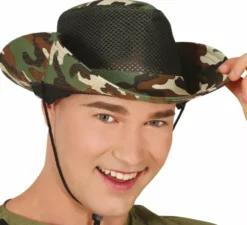 Cappello militare per adulti con rete