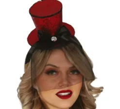 Cappello Mini rosso con Diadema