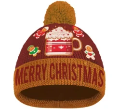 Cappello natalizio effetto lana bordeaux