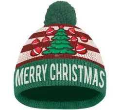Cappello natalizio in lana effetto verde