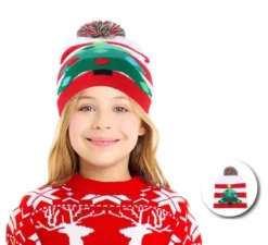 Cappello natalizio per albero di Natale a righe per bambini
