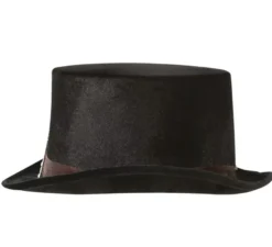 Cappello nero con nastro marrone