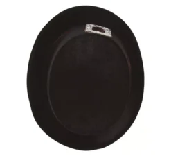 Cappello nero con nastro marrone