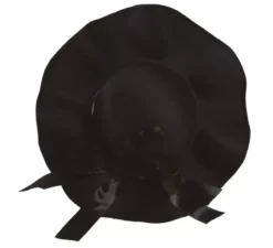 Cappello nero con piume