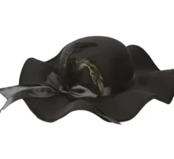 Cappello nero con piume