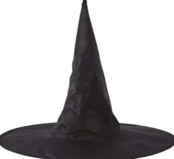 Cappello nero economico in tessuto da strega.