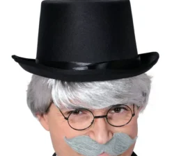 Cappello o cilindro di feltro nero