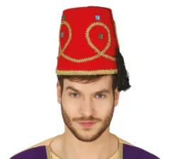 Cappello ottomano rosso e oro
