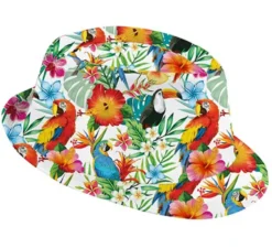 Cappello per adulti con flora e fauna tropicale