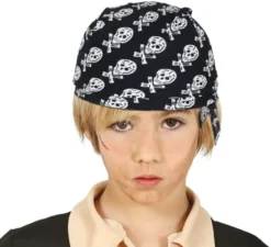 Cappello sciarpa con teschio pirata per bambini