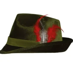 Cappello Tirolese con Piuma Rossa