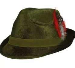 Cappello Tirolese con Piuma Rossa
