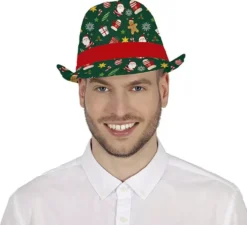 Cappello verde da gangster natalizio