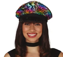 cap polizia Multicolor Paillettes Donne