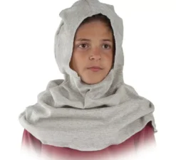 Cappuccio medievale grigio per bambini