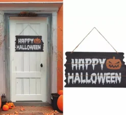 Cartello 'Happy Halloween' 34X19 cm