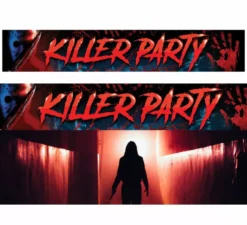 Cartello in tessuto 'Killer Party' 290X50 cm