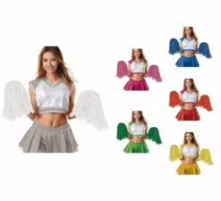 Cartone con 2 pompon in vari colori 80 gr
