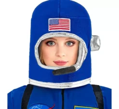 Casco blu da astronauta spaziale per bambino