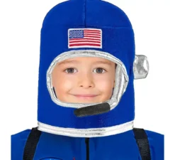 Casco blu da astronauta spaziale per bambino