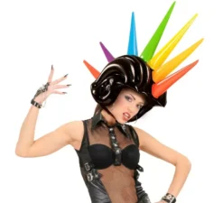 Casco chiodato multicolore gonfiabile da 90 cm