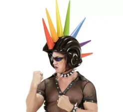 Casco chiodato multicolore gonfiabile da 90 cm