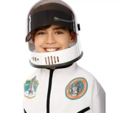 Casco da astronauta bianco e nero per bambini 21x23x22 cm