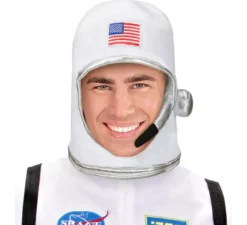 Casco da astronauta USA bianco per adulto