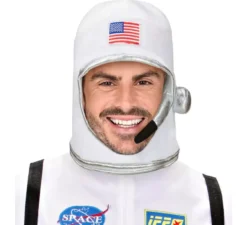 Casco da astronauta USA bianco per adulto