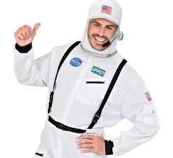 Casco da astronauta USA bianco per adulto