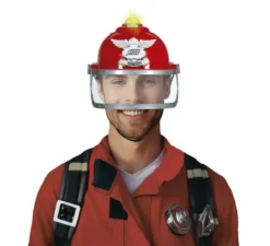 Casco da pompiere con sirena e luce