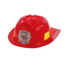 Casco da pompiere rosso e giallo per bambini