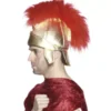 Casco da soldato romano con pennacchio