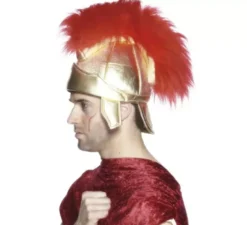 Casco da soldato romano con pennacchio