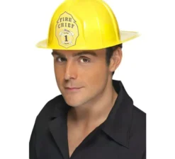 Casco giallo del pompiere in pvc