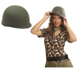 Casco militare o militare colore verde