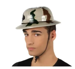 Casco mimetico in plastica esploratore con corda