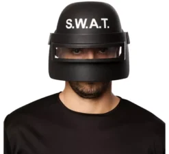 Casco Swat nero per adulto