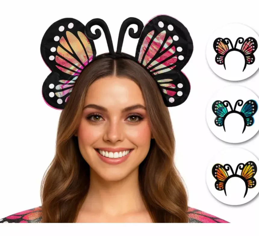 Cerchietto a forma di farfalla in colori assortiti