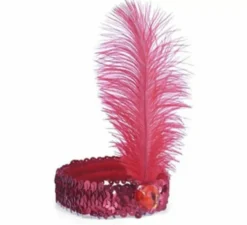 Cerchietto Charleston con piuma in vari colori