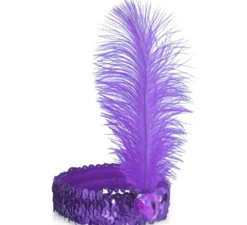 Cerchietto Charleston con piuma in vari colori
