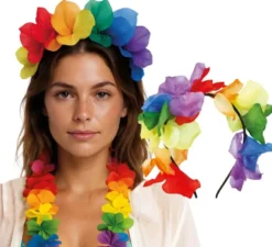 Cerchietto con fiori multicolori