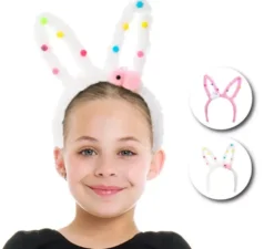 Cerchietto Coniglio Peluche con pompon in modelli assortiti