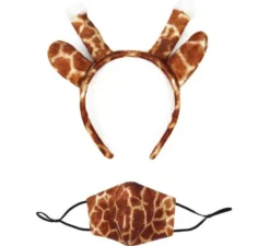 Cerchietto con orecchie da giraffa con maschera