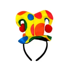 Cerchietto da clown con cappello multicolore