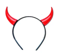 Cerchietto da demone rosso vibrante