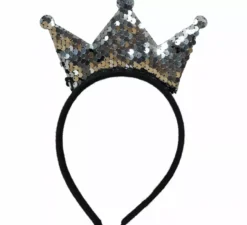 Cerchietto da principessa con paillettes bicolore per adulti